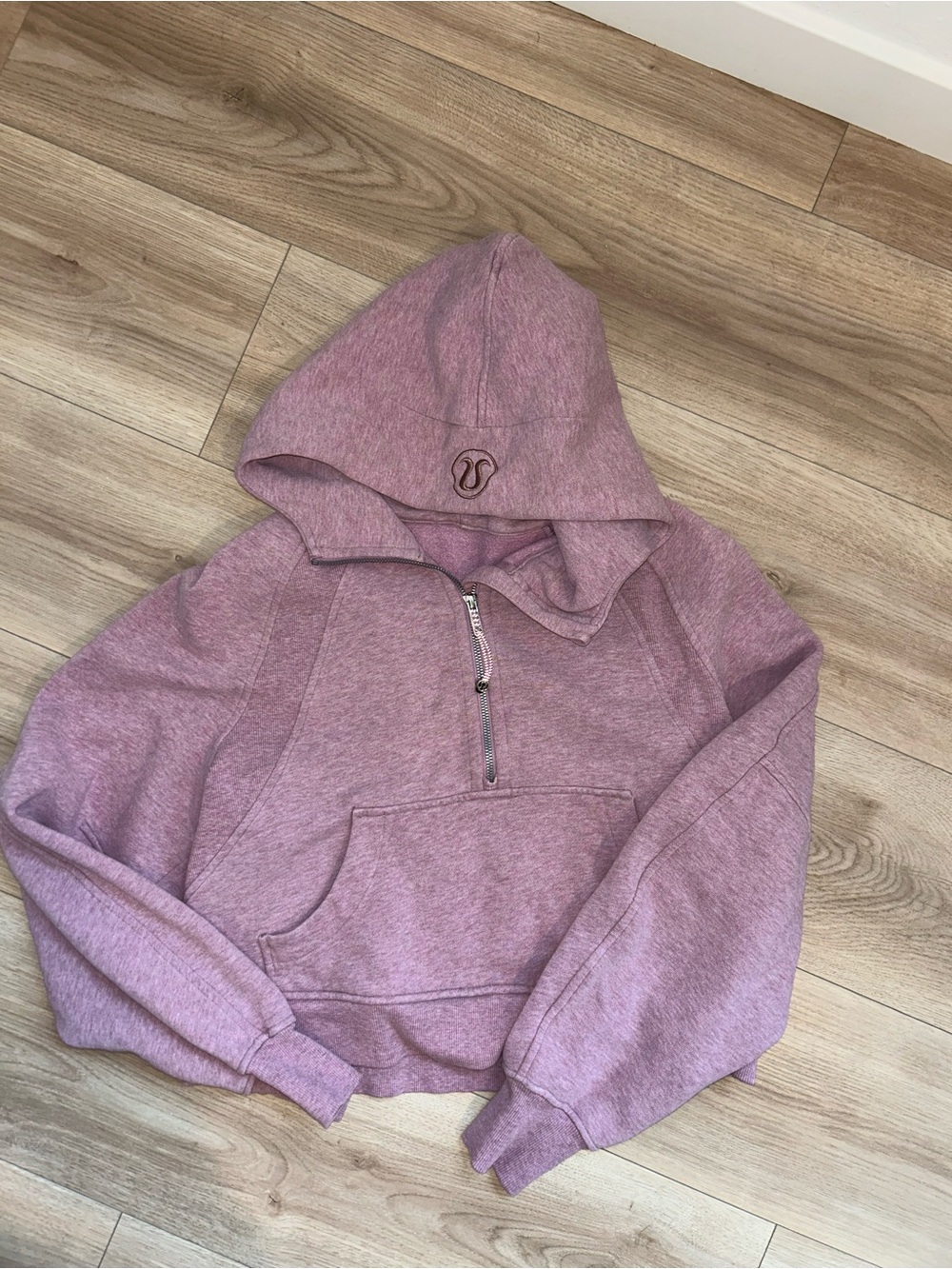 lululemon athletica Mauve/Pink Half-Zip Hoodie Sweatshirt - Picture 1 of 4